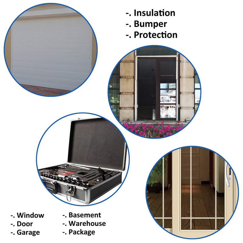 LLPT Foam Insulation Tape 2 Inches x 50 Feet Closed Cell Foam Rubber for Door Window Weatherstrip Outdoor Indoor Residue Free Weatherproof Adhesive(EFT250) - Image 2